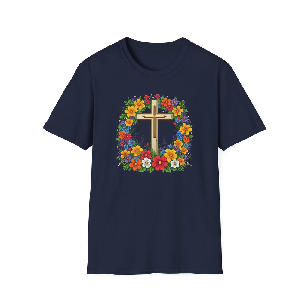 Crown of Flowers Cross T-Shirt