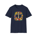 Crown of Flowers Cross T-Shirt