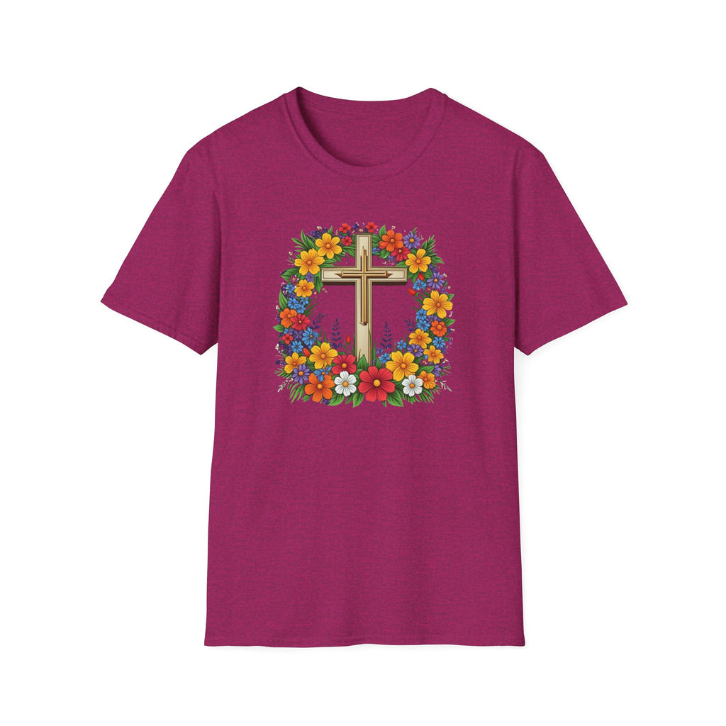 Crown of Flowers Cross T-Shirt