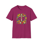 Crown of Flowers Cross T-Shirt