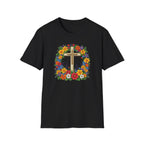 Crown of Flowers Cross T-Shirt