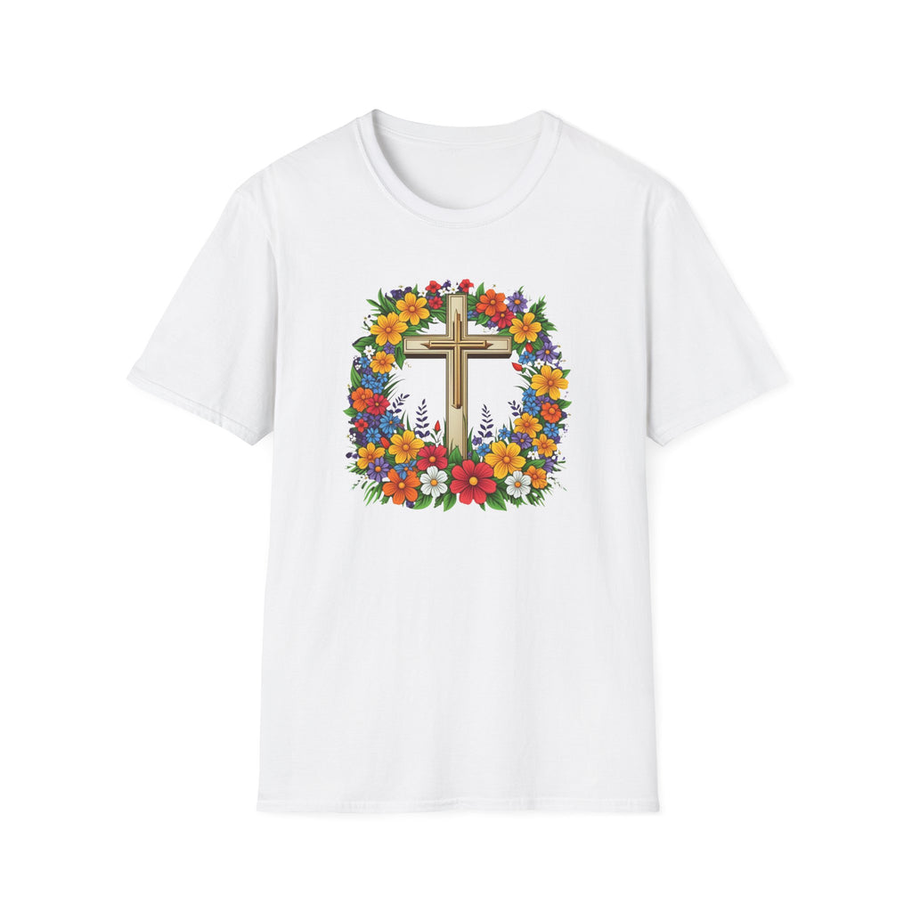 Crown of Flowers Cross T-Shirt