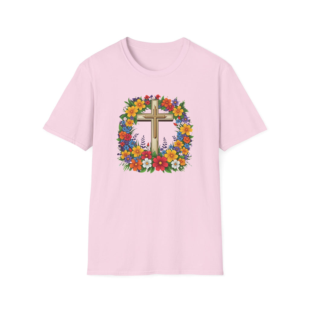 Crown of Flowers Cross T-Shirt