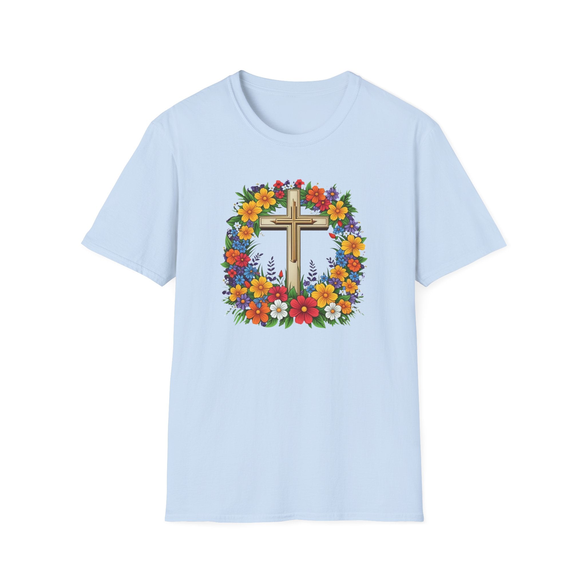 Crown of Flowers Cross T-Shirt