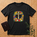 Crown of Flowers Cross T-Shirt