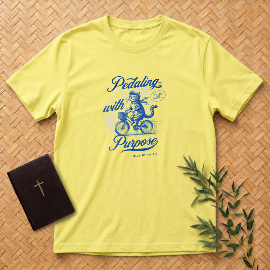 Pedaling with Purpose Cat T-Shirt