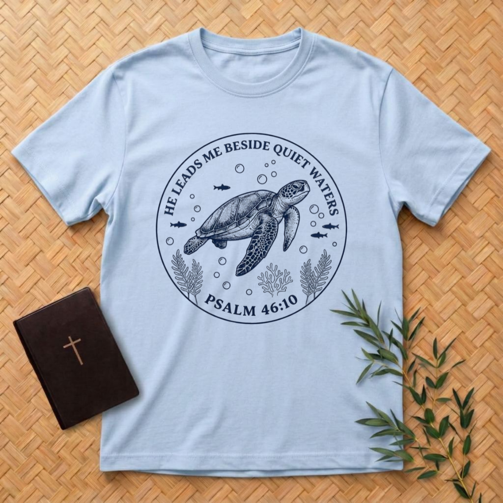 He Leads Me Beside Quiet Waters T-Shirt
