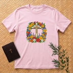 Crown of Flowers Cross T-Shirt