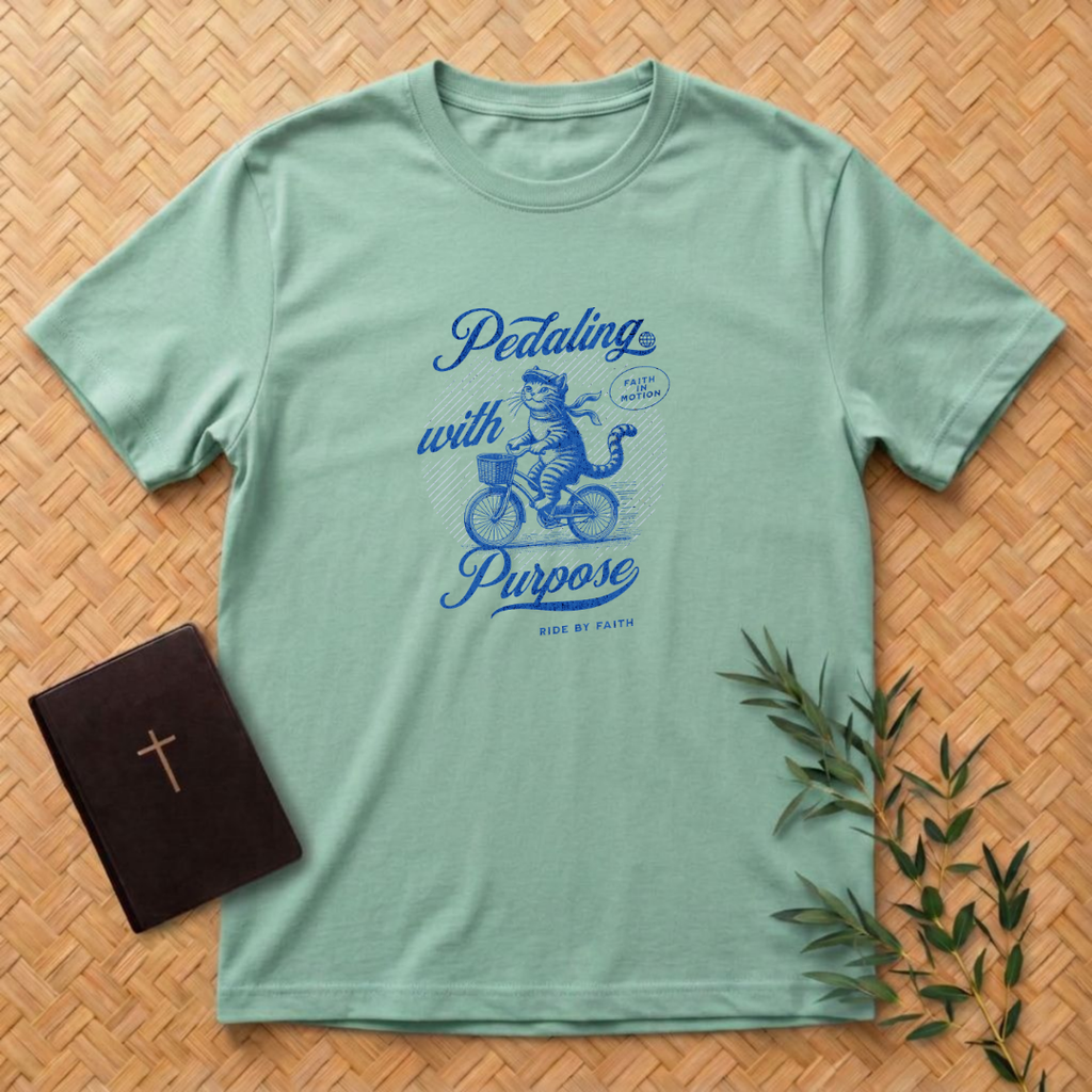 Pedaling with Purpose Cat T-Shirt